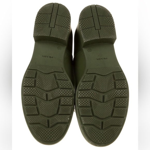 Authentic PRADA SPORT GREEN Rubber Women's Boots Sz 39 (US 9) RARE MILITARY - Picture 6 of 11
